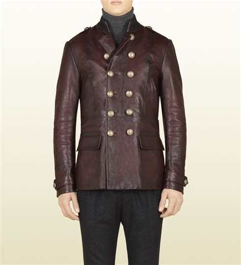 gucci red leather outfit men|vintage gucci leather jacket men's.